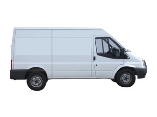 Fototapeta premium A White Delivery Van.