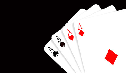 Four aces,2D illustration