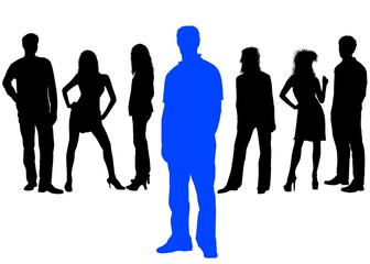 freunde - mann im vordergrund