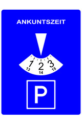 Parkuhrscheibe