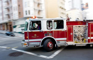 Fire Engine in a Big City