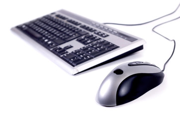 Keyboard and mouse isolated on white
