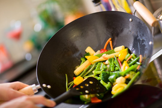 Chef Cooking Wok