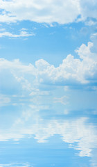 Obraz premium beautiful summer sky with water reflection