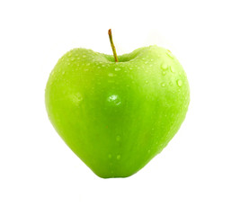 Green apple - heart