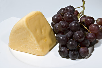 Wedge of Cheese and Grapes