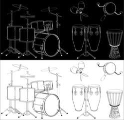 set of drums