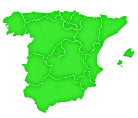 Carte Espagne Grain de Verdure