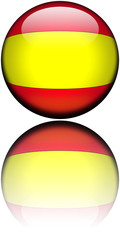 Drapeau Espagne 3D Reflet