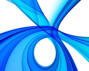 Blue 3D rendered fractal (fantasy,abstract background)