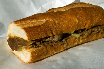 Authentic Philadelphia cheesesteak from Geno's in South Philly