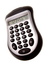 Calculator isolated over white background