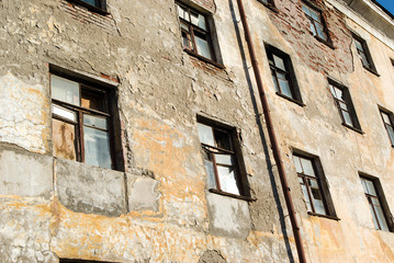 Fototapeta na wymiar The Ruins .abandoned building