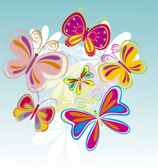 butterflies - vector