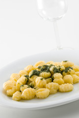 italian gnocchi with pesto