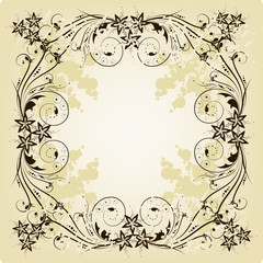 Vintage frame. Beige.