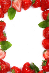 Rahmen aus Erdbeeren
