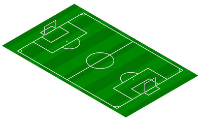 Football Pitch - Isometric View