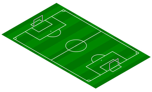 Football Pitch - Isometric View