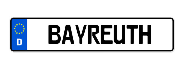 Obraz premium kennzeichen bayreuth