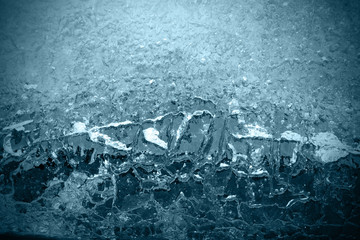Blue frozen surface