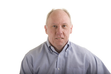 Obraz premium Old Guy in Blue Shirt