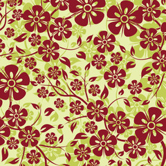 Decorative floral pattern, vector illustration 