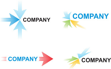 Logo templates with arrows