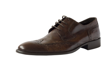 brown leather shoe