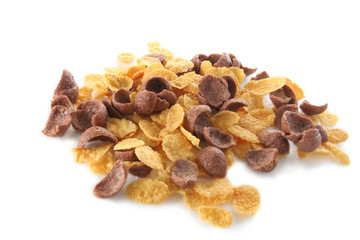 cereal corn flakes and choco flakes