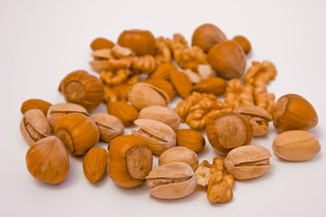 composition of various kinds of nuts