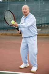 Senior tennis player
