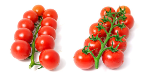 Tomates grappe pile et face