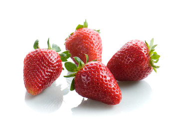 Strawberry on white background