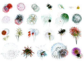 Fireworks Extravaganza on white 