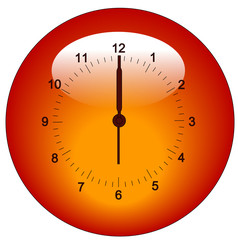 clock face button or icon - adjustable hands