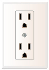 grounded electrical power outlet 