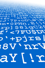 computer gibberish printout