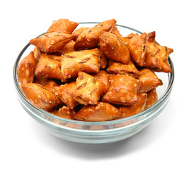 Stuffed Pretzels with Clipping Path