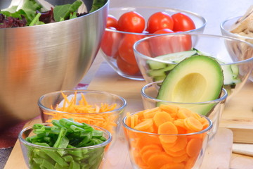 ready to mix salad vegetables