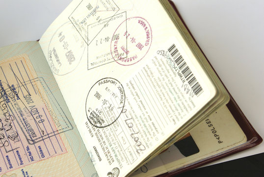 Passport with South Africa and Zimbabwe visas
