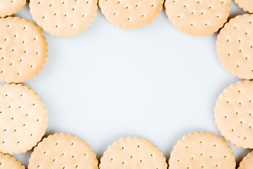 biscuits on a white background