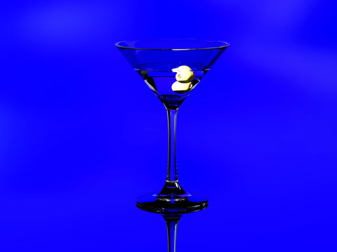 Glass of martini