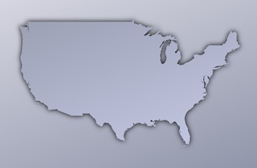 Fototapeta premium United States map filled with metallic gradient