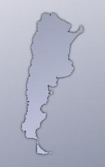 Argentina map filled with metallic gradient