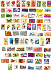 collection of 80 american vintage stamps
