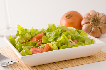 tomato and lettuce salad.