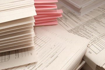 heap of paper forms