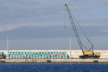 Fototapeta premium merchandise on the dock