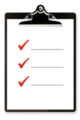 Checklist on Clipboard